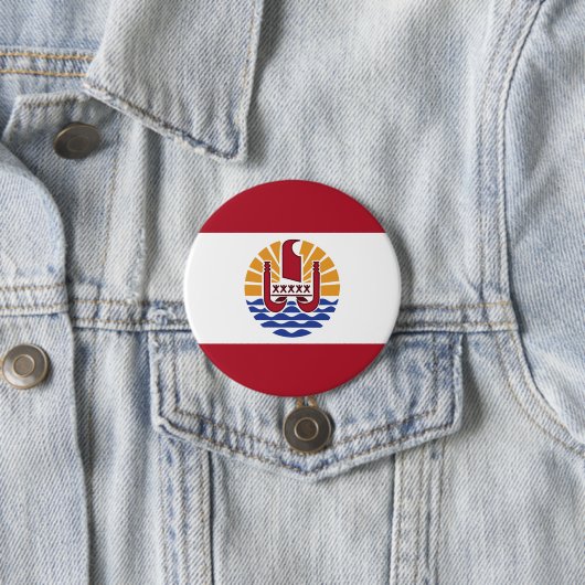 Französisch-Polynesien-Flagge Button (Beispiel)