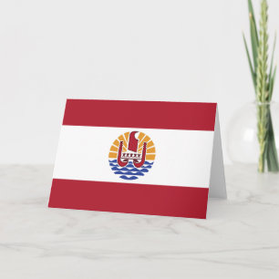 Französisch-Polynesien-Flagge Dankeskarte