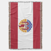 Französisch-Polynesien-Flagge Decke (Vorderseite Vertikal)