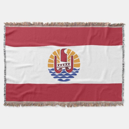 Französisch-Polynesien-Flagge Decke (Vorderseite)