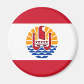 Französisch-Polynesien-Flagge, Drapeau Polynésie F Magnet (Vorne)