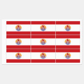 Französisch-Polynesien-Flagge Etiketten (Blatt)