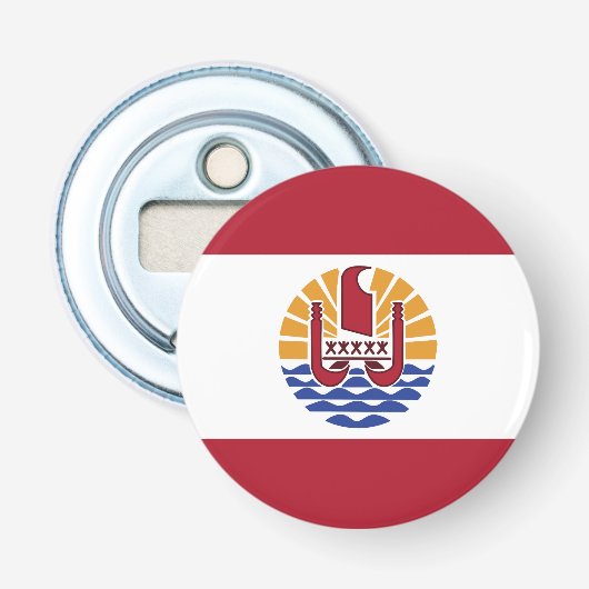 Französisch-Polynesien-Flagge Flaschenöffner (Vorderseite)