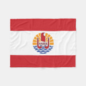 Französisch-Polynesien-Flagge Fleecedecke (Vorderseite (Horizontal))