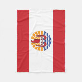 Französisch-Polynesien-Flagge Fleecedecke (Vorderseite)
