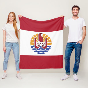Französisch-Polynesien-Flagge Fleecedecke
