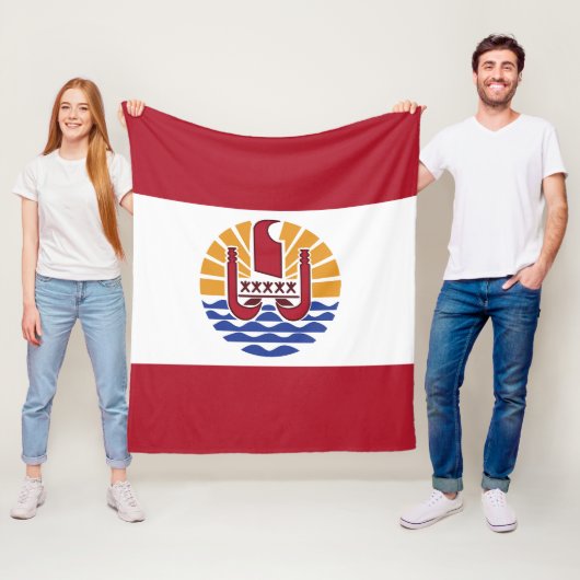 Französisch-Polynesien-Flagge Fleecedecke (Beispiel)