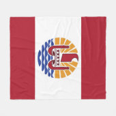 Französisch-Polynesien-Flagge Fleecedecke (Vorderseite (Horizontal))