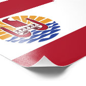 Französisch-Polynesien-Flagge Fotodruck (Ecke)