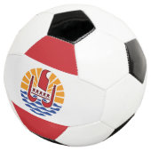 Französisch-Polynesien-Flagge Fußball (Dreiviertel)