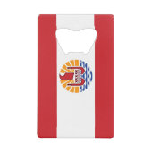 Französisch-Polynesien-Flagge Geldbeutel Flaschenöffner (Vorderseite)
