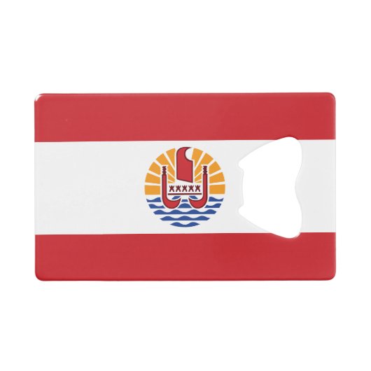 Französisch-Polynesien-Flagge Geldbeutel Flaschenöffner (Vorderseite (Horizontal))