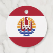 Französisch-Polynesien-Flagge Geschenkanhänger (Rückseite)