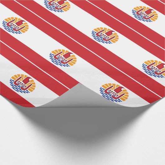Französisch-Polynesien-Flagge Geschenkpapier (Ecke)