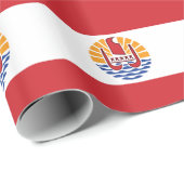 Französisch-Polynesien-Flagge Geschenkpapier (Rolleneckpunkt)