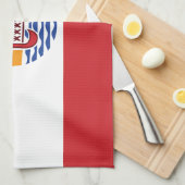 Französisch-Polynesien-Flagge Geschirrtuch (Viertel Falte)