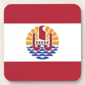 Französisch-Polynesien-Flagge Getränkeuntersetzer (Vorderseite)