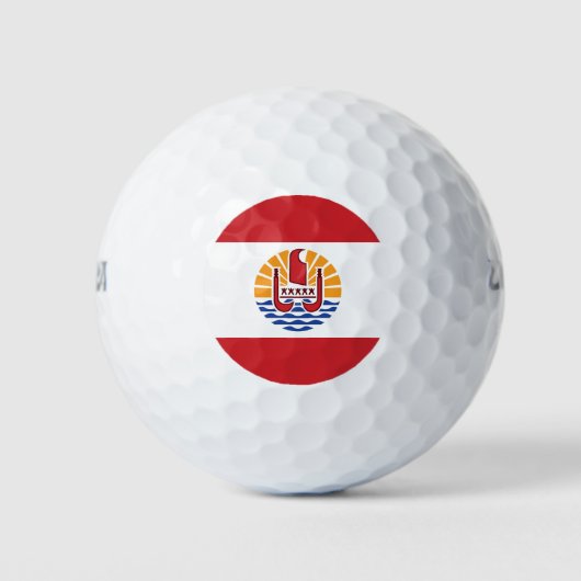 Französisch-Polynesien-Flagge Golfball (Vorderseite)