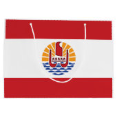 Französisch-Polynesien-Flagge Große Geschenktüte (Rückseite)
