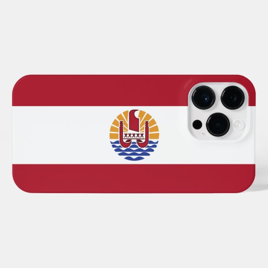Französisch-Polynesien-Flagge iPhone Hülle (Rückseite (Horizontal))