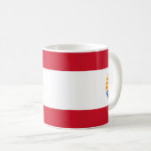 Französisch-Polynesien-Flagge Kaffeetasse (VorderseiteRechts)