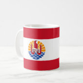 Französisch-Polynesien-Flagge Kaffeetasse (Vorderseite Links)