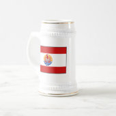 Französisch-Polynesien-Flagge ~ Karte Tasse (Vorderseite Links)
