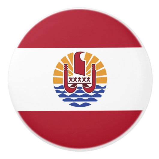 Französisch-Polynesien-Flagge Keramikknauf (Vorderseite)