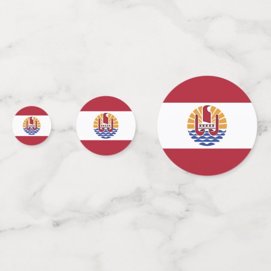 Französisch-Polynesien-Flagge Konfetti (Vorderseiten)