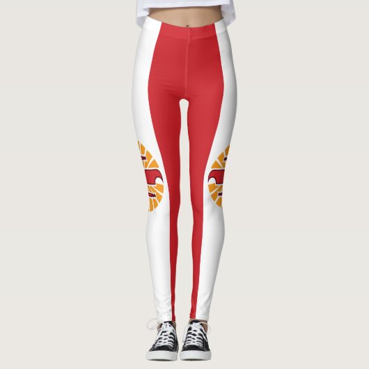 Französisch-Polynesien-Flagge Leggings (Vorderseite)