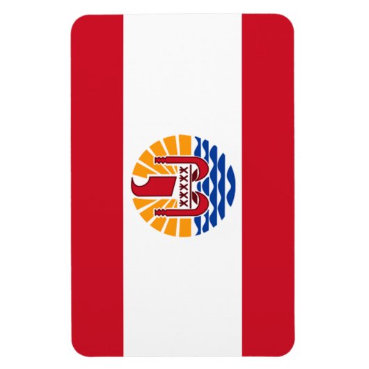 Französisch-Polynesien-Flagge Magnet (Vertikal)