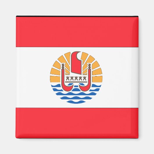 Französisch-Polynesien-Flagge Magnet (Vorne)