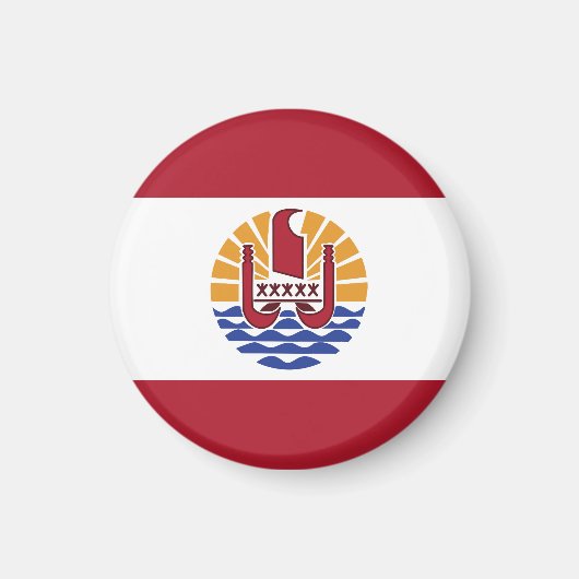 Französisch-Polynesien-Flagge Magnet (Vorne)