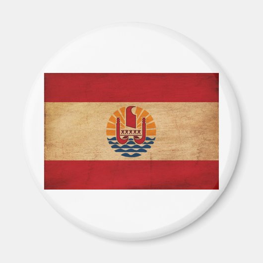 Französisch-Polynesien-Flagge Magnet (Vorne)