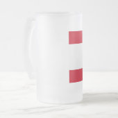 Französisch-Polynesien-Flagge Mattglas Bierglas (Vorderseite Links)