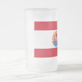 Französisch-Polynesien-Flagge Mattglas Bierglas (Mittel)