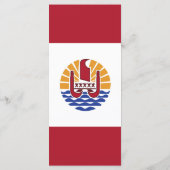 Französisch-Polynesien-Flagge Menükarte (Rückseite)