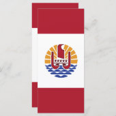 Französisch-Polynesien-Flagge Menükarte (Vorne/Hinten)