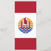 Französisch-Polynesien-Flagge Menükarte (Vorderseite)