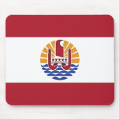 Französisch-Polynesien-Flagge Mousepad (Vorne)