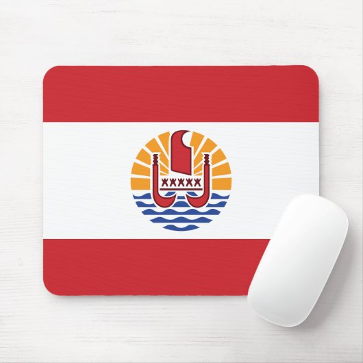 Französisch-Polynesien-Flagge Mousepad (Mit Mouse)