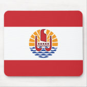 Französisch-Polynesien-Flagge Mousepad (Vorne)