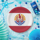 Französisch-Polynesien-Flagge Pappteller (Party)