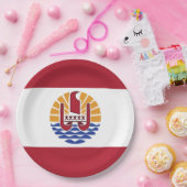 Französisch-Polynesien-Flagge Pappteller (Party)