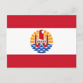 Französisch-Polynesien-Flagge PF Postkarte (Vorderseite)
