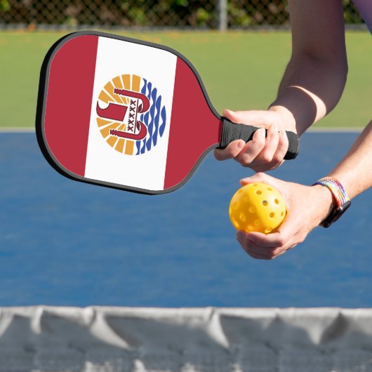 Französisch-Polynesien-Flagge Pickleball Schläger (InSitu)
