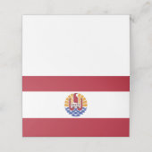 Französisch-Polynesien-Flagge Platzkarte (Außenseite Aufgefaltet)