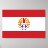 Französisch-Polynesien-Flagge Poster (Vorne)
