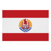 Französisch-Polynesien-Flagge Poster (Vorderseite)
