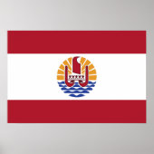 Französisch-Polynesien-Flagge Poster (Vorne)
